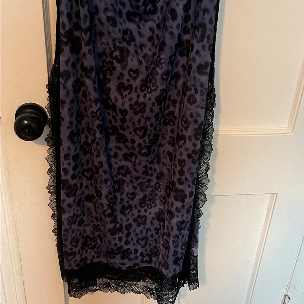 Free people suddenly fine floral slip maxi dress navy animal print - NWT - Picture 5 of 8